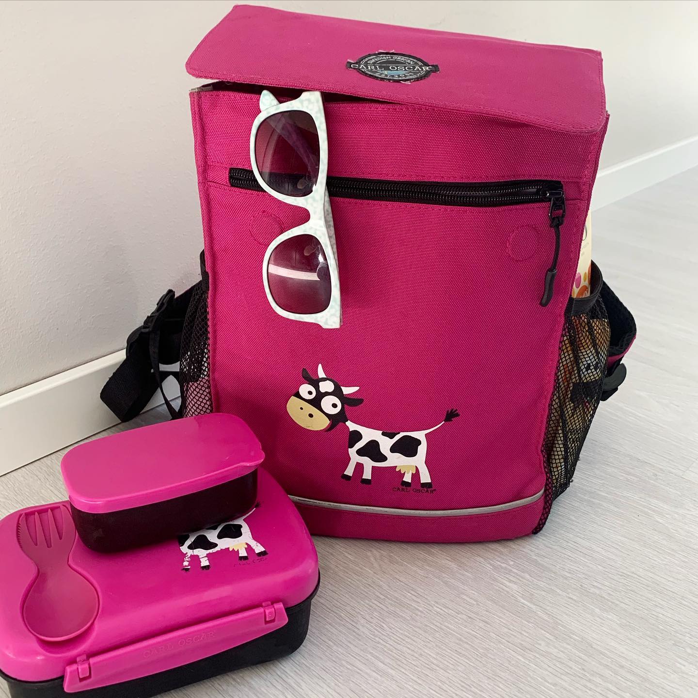 Kids Rugzak Pack n’ Snack™ Backpacks 8 L Cow Pink – Carl Oscar
