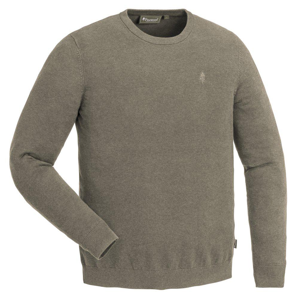 Värnamo Crewneck Knitted Sweater – Men - Mole Melange - Pinewood