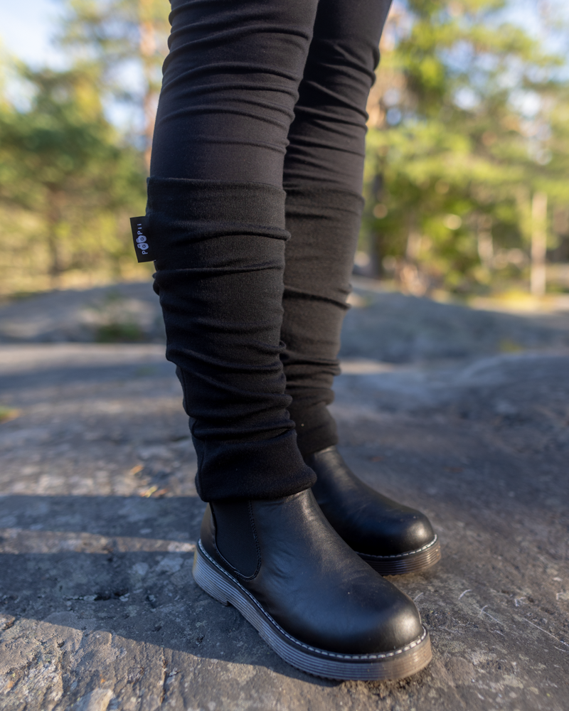 Beenwarmers / Leg Warmers 100% Merinowol Black – Paapii Design