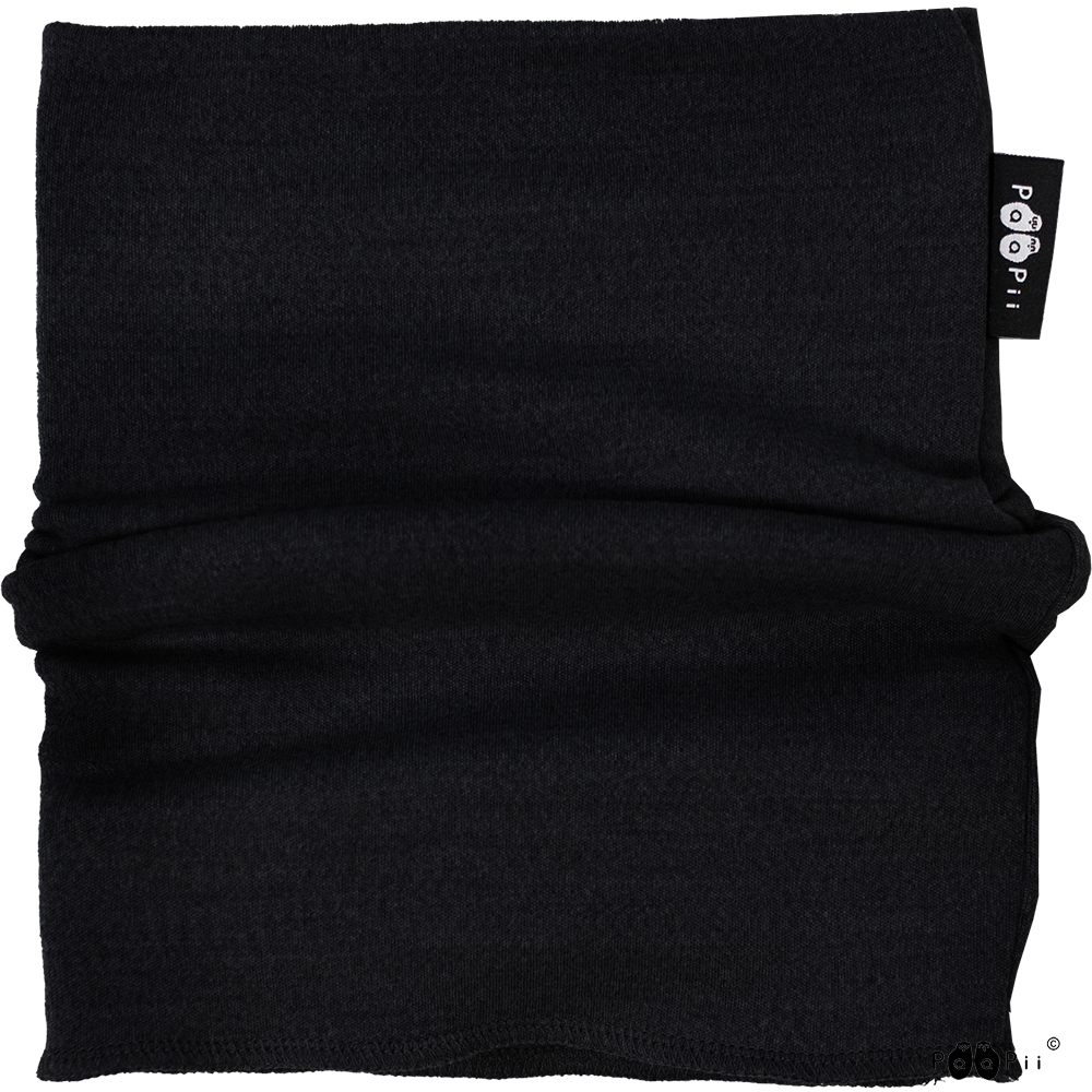 Sjaal / Tube Scarf 100% Merinowol Black – Paapii Design