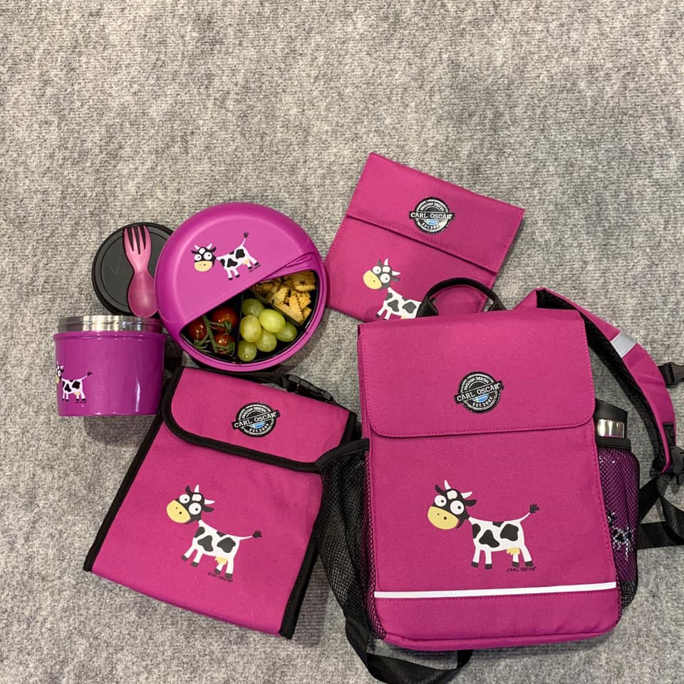 Kids Koeltas Pack n’ Snack™ Cooler Bag 5 L Cow Pink – Carl Oscar