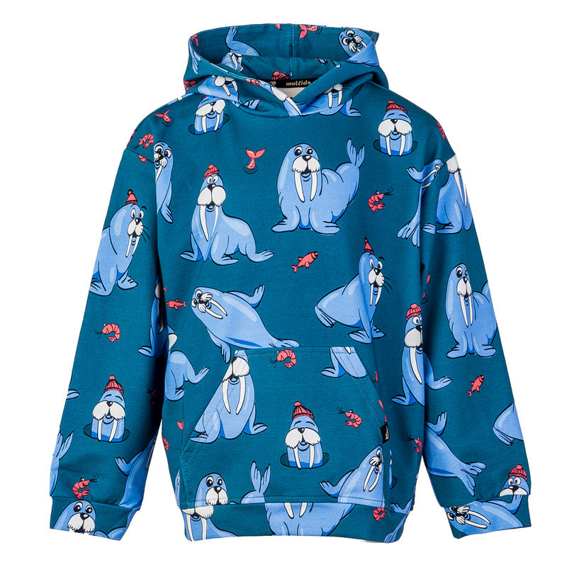 Trui / Hoodie Walrus Teal - Mullido