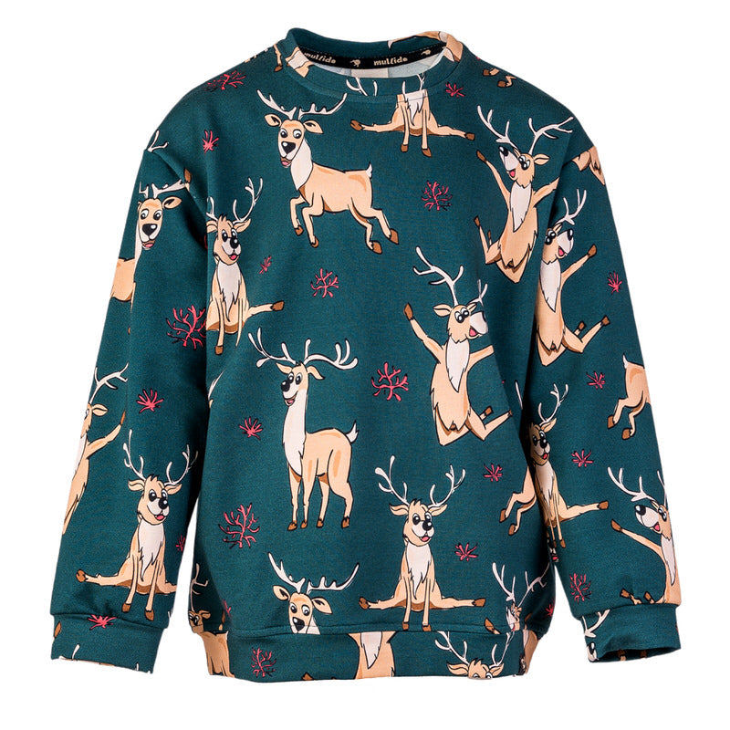 Trui / Sweatshirt Reindeer Green - Mullido