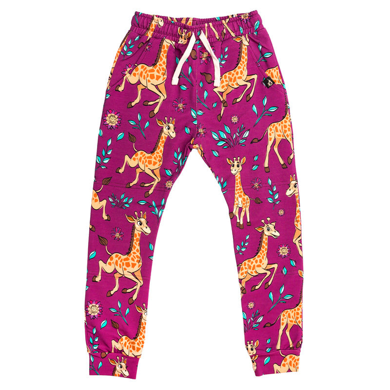 Broek / Trousers Giraffes Pink - Mullido
