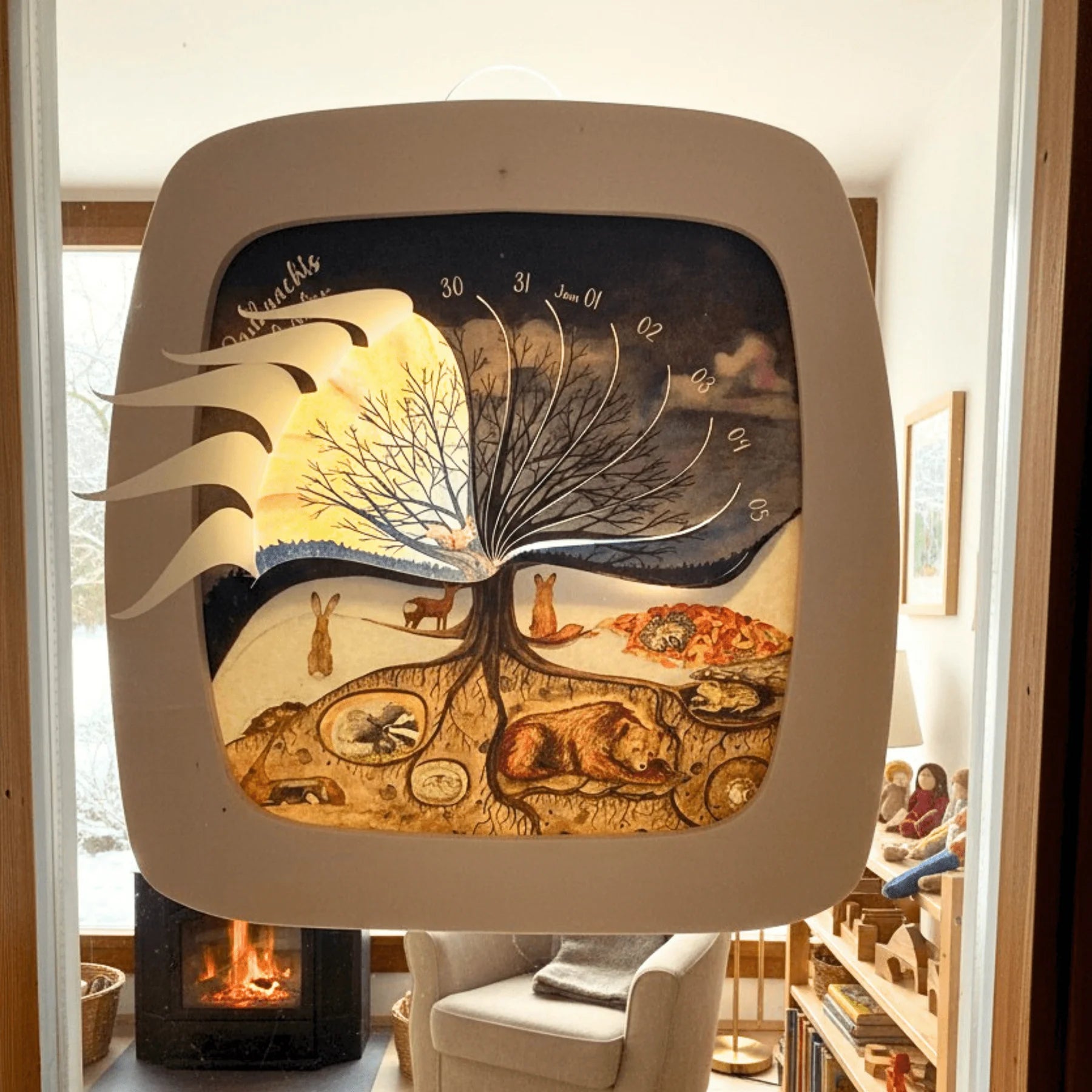 12 Heilige nachten Sonne Mond und Erde silhoutte – Toverlux