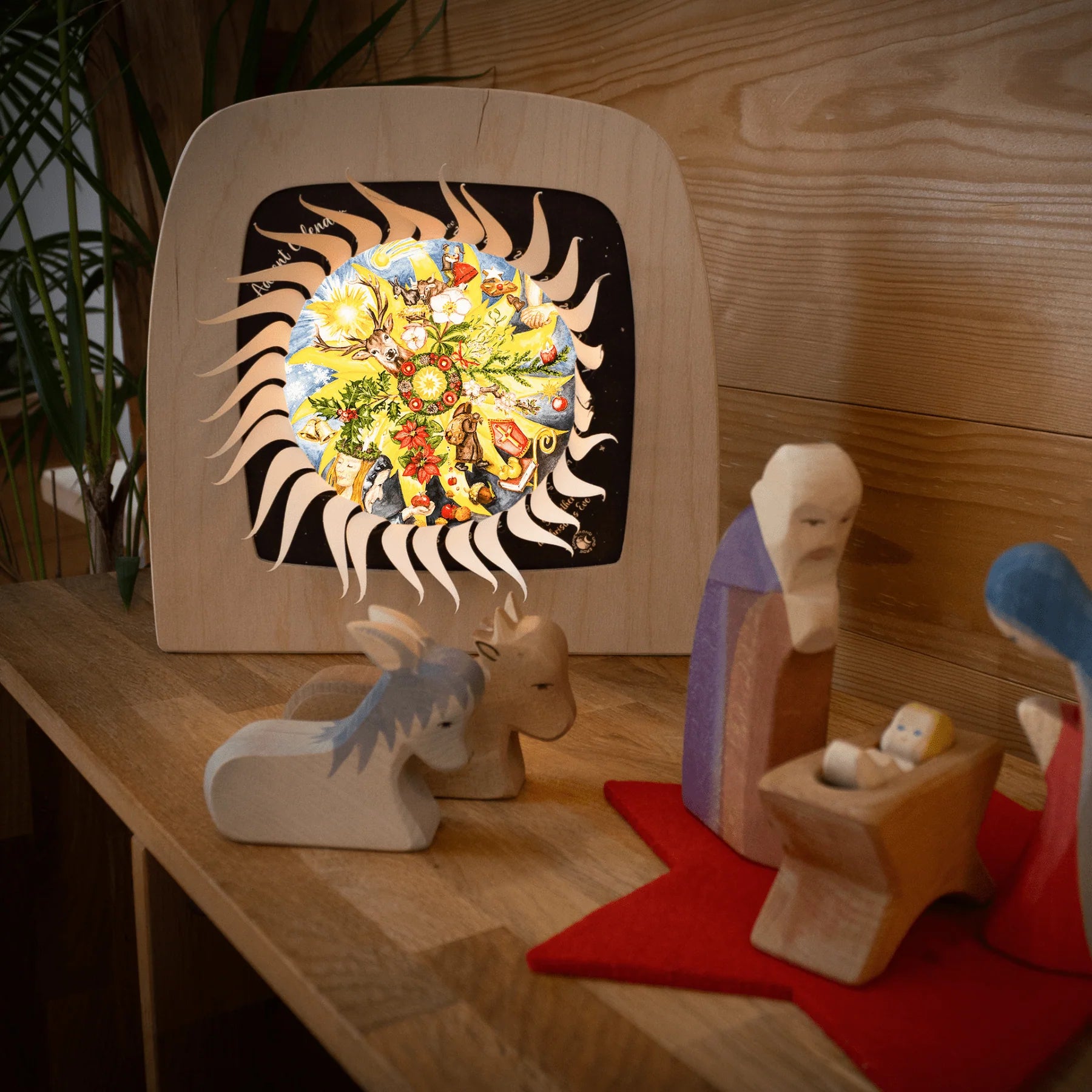 Adventskalender Sonne Mond und Erde silhoutte – Toverlux