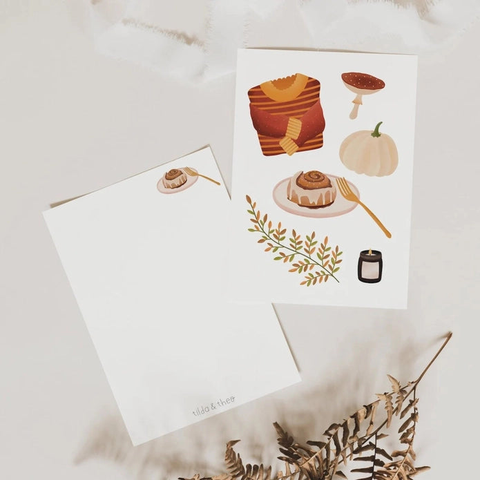 Ansichtkaart Cosy Autumn – Tilda & Theo