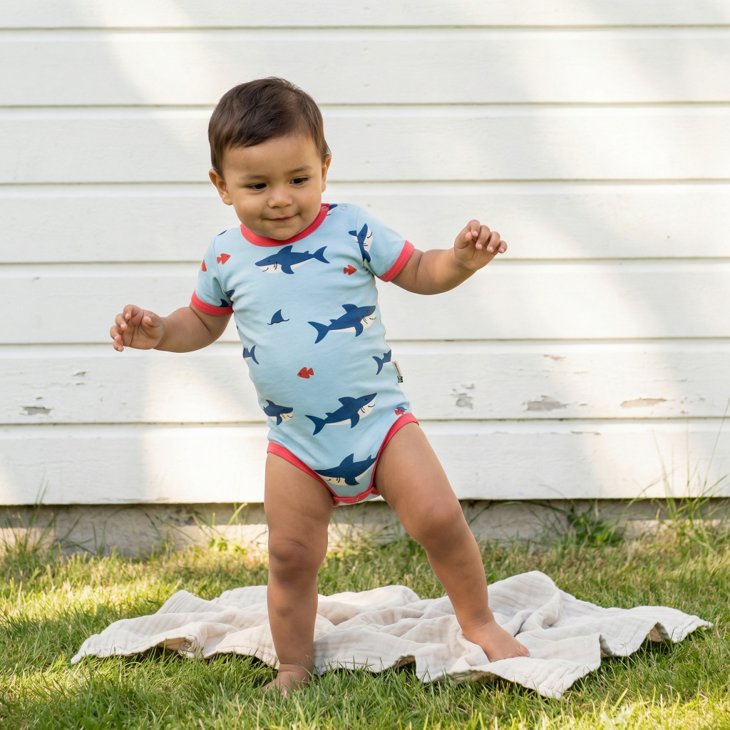 Romper / Body SS Shark - Maxomorra