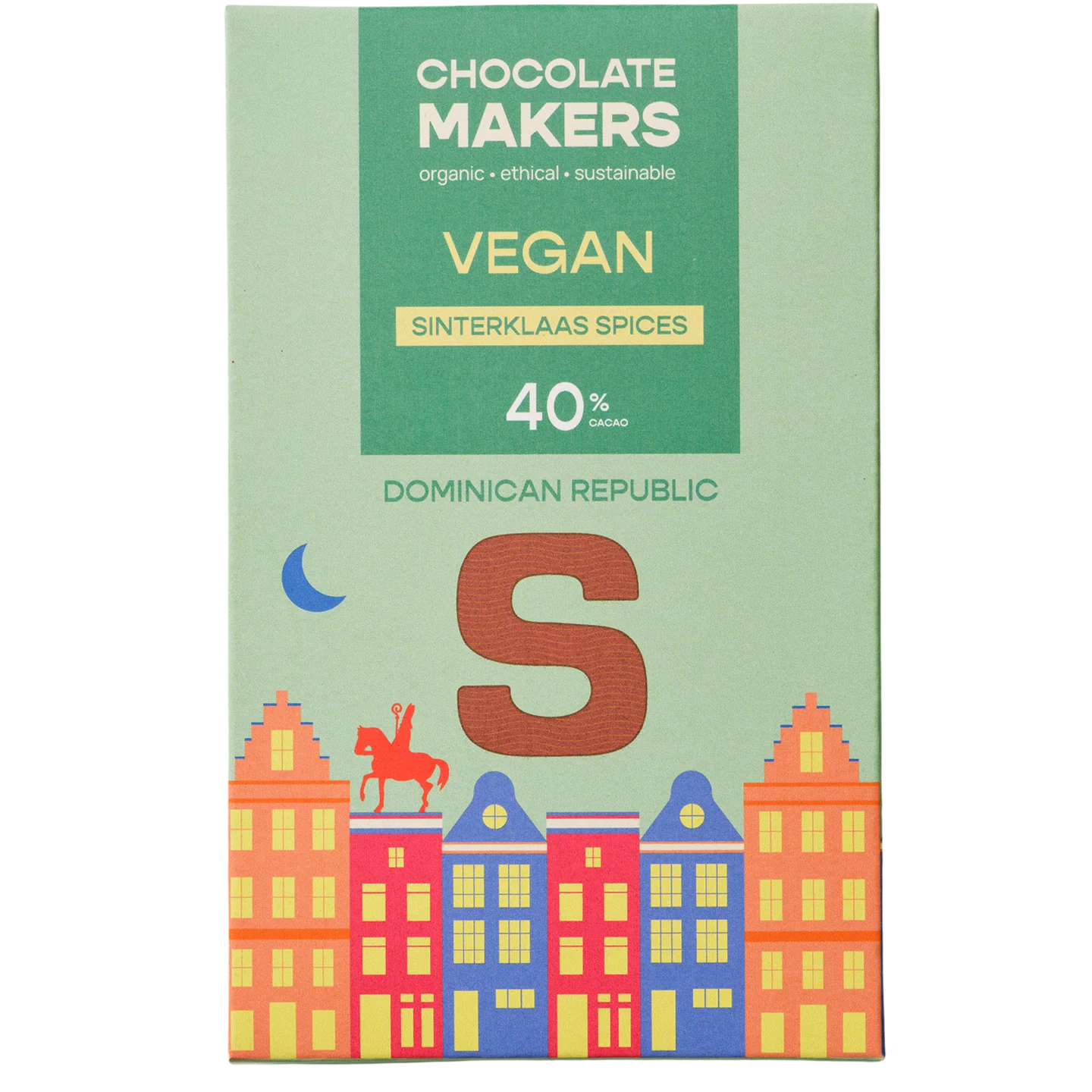 Sintletter Vegan 40% Sint Spices - Bio & Fairtrade - Chocolate Makers