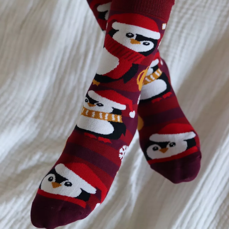 Christmas Penguins Socks / Baby / Kids / Adult - Faves. Socks&Friends