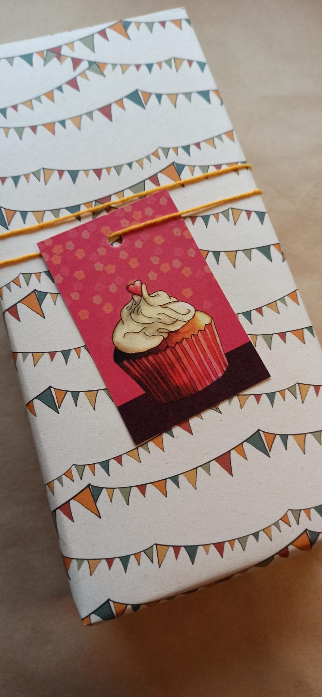 Klein kaartje / Gift Tag Cupcake - Silly Goose