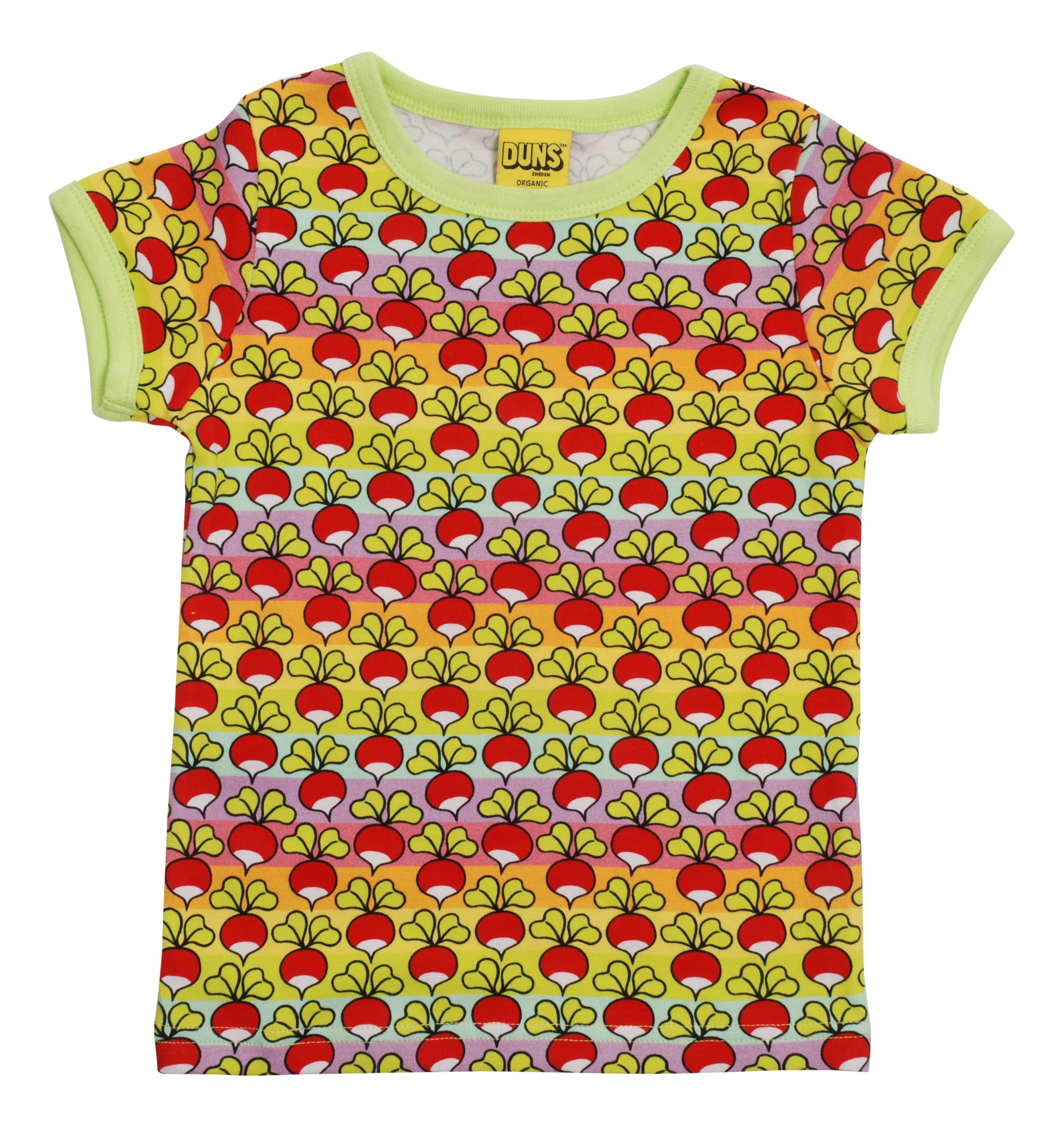 Kids T-shirt / Short Sleeve Top Radish Rainbow Stripe - Duns Sweden