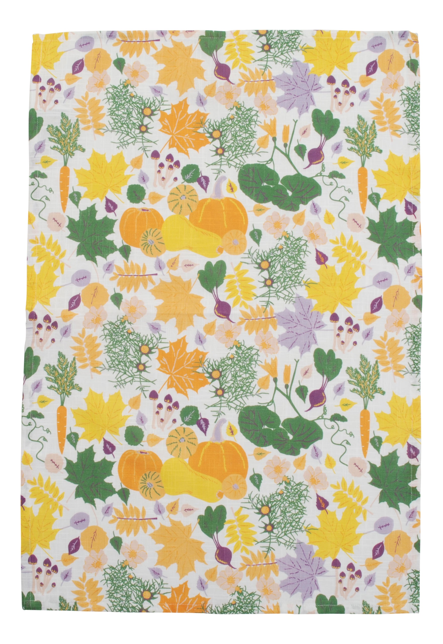 Theedoek / Cotton Linen Kitchen Towel Fall Flowers Purple - Duns Sweden