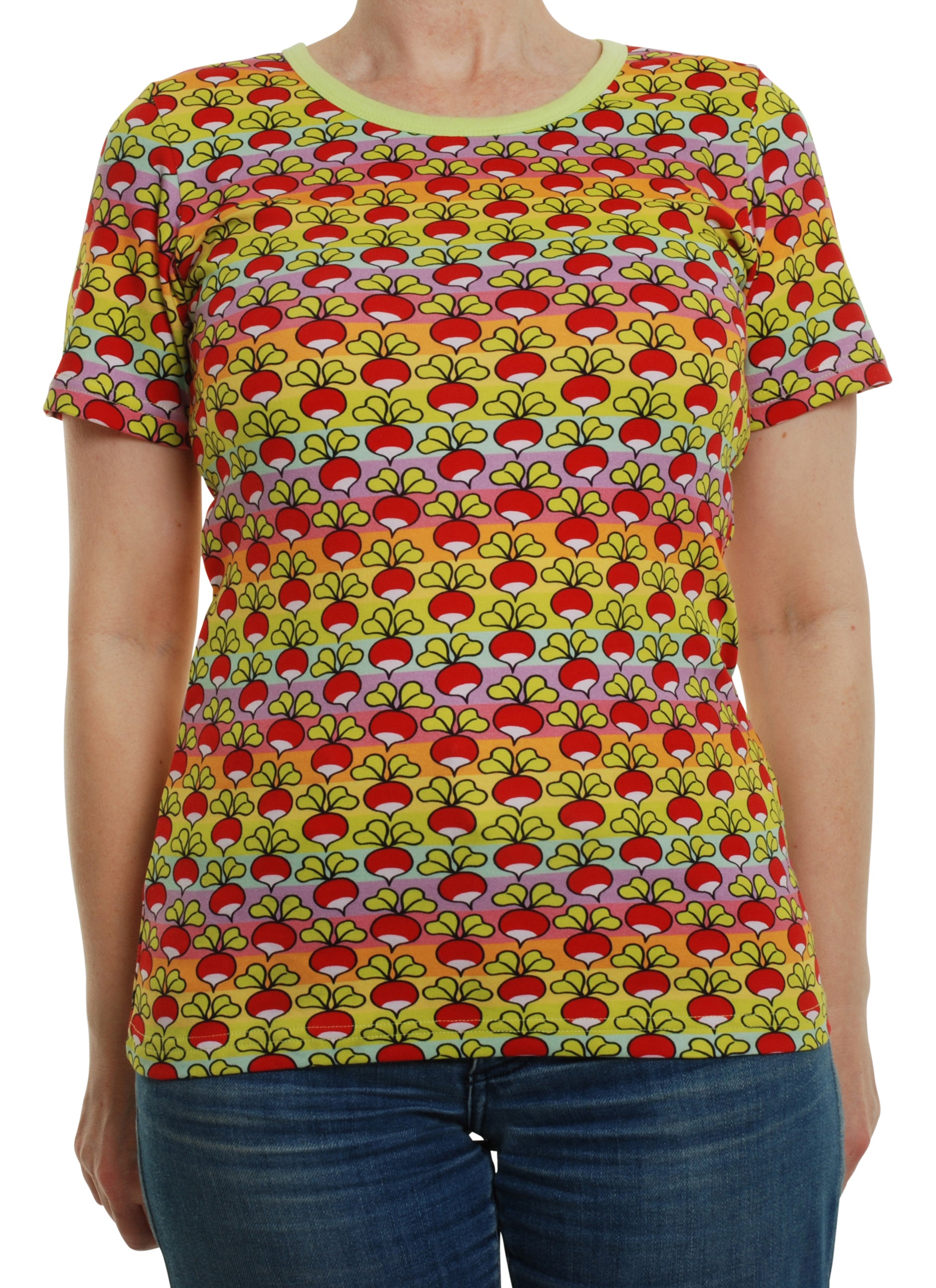 Adult T-shirt / Short Sleeve Top Radish Rainbow Stripe - Duns Sweden