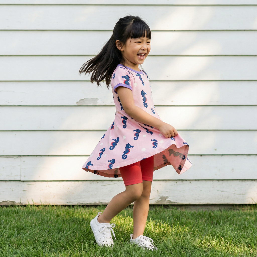 Jurk / Dress Circle SS Seahorse - Maxomorra