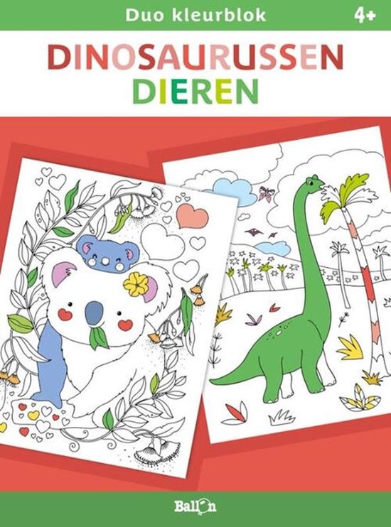 Duokleurblok Dinosaurus en Dieren. 4+ - Ballon