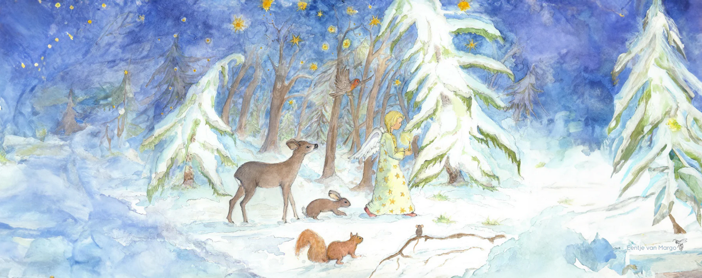 Lichtkaart Winter Forest Light Wish – Eentje van Margo