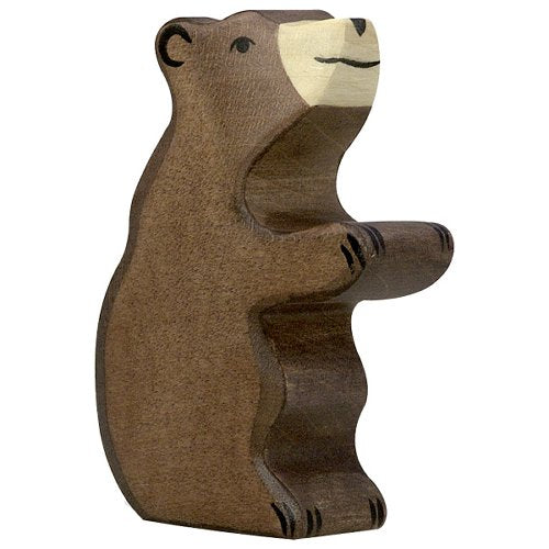 Houten Bruine beer klein zittend 7 cm (80186) - Holztiger
