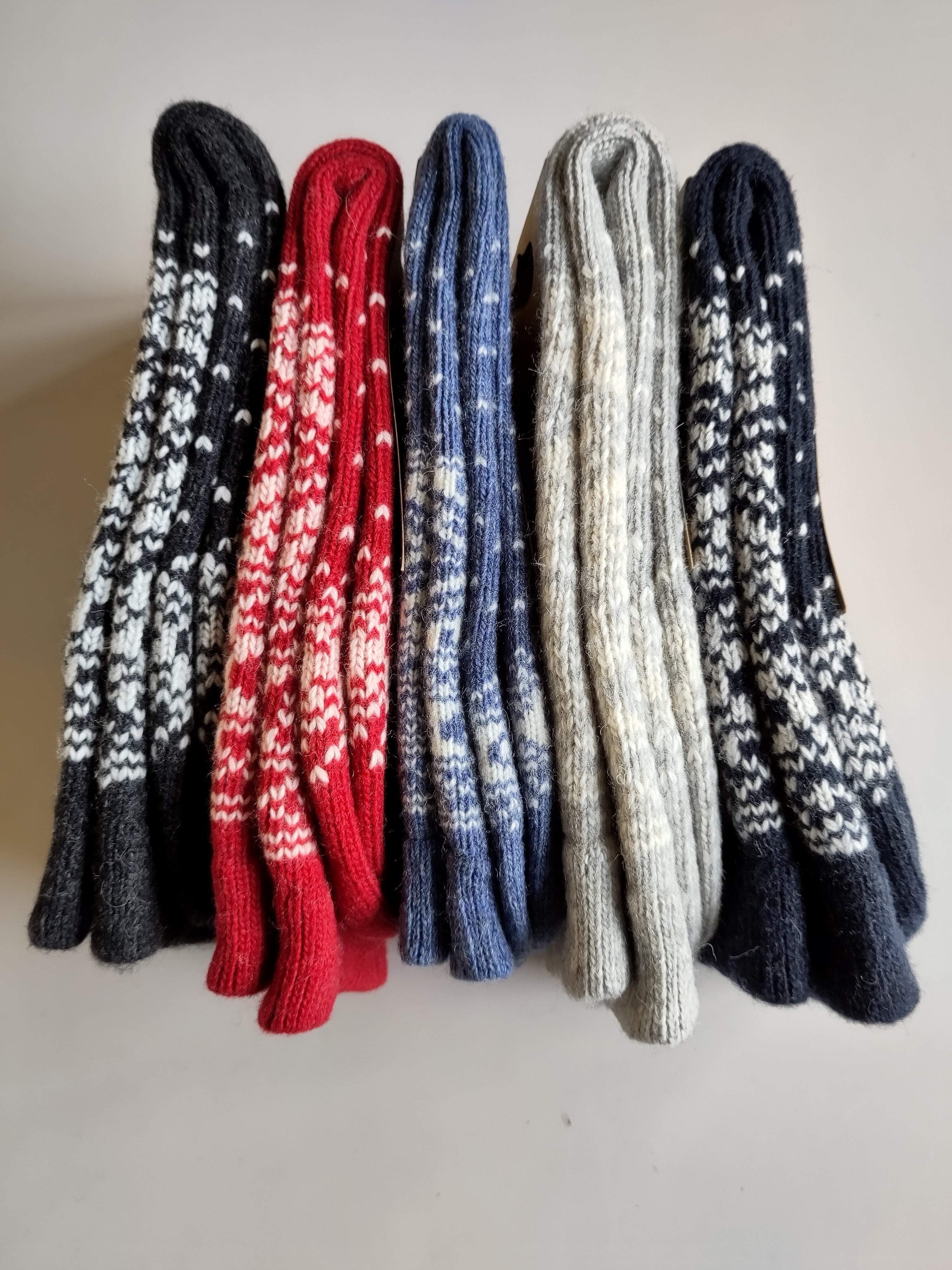 Wollen sokken / Danestay Warm Wool Socks Denim/White - Danefae / Dyr