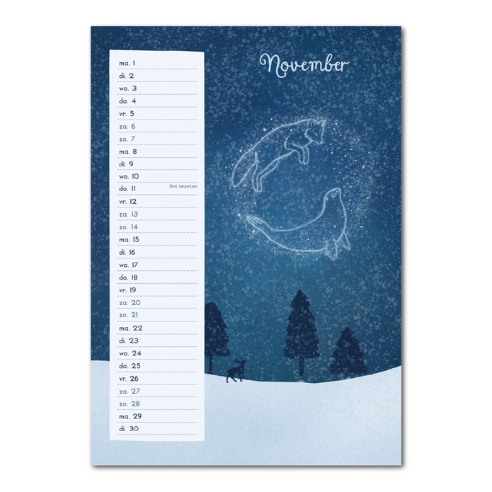 Geïllustreerde Zweden muurkalender 2027 - Studio Kvinna