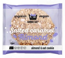 Bio Cashew & Oat Cookie Salted caramel & almonds (glutenvrij & vegan) – Kookie Cat
