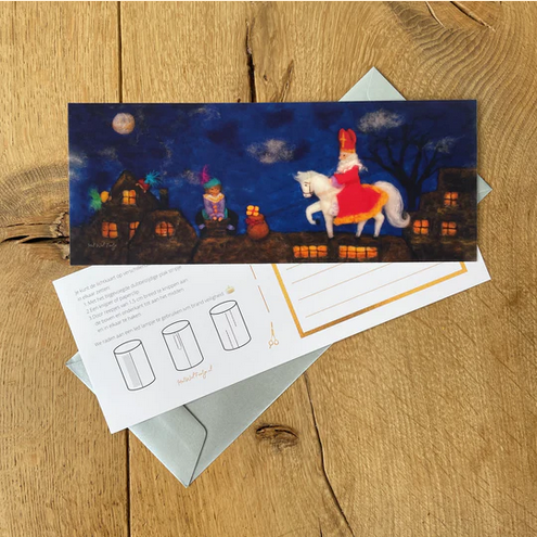 Lichtkaart Sinterklaas op het Dak – Het Wol Feetje
