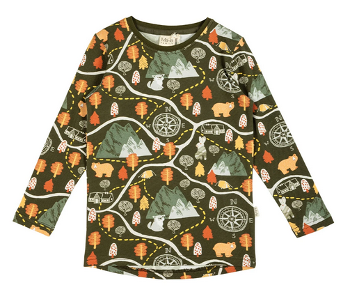 Longsleeve Map Shirt Green – Ma-ia Family