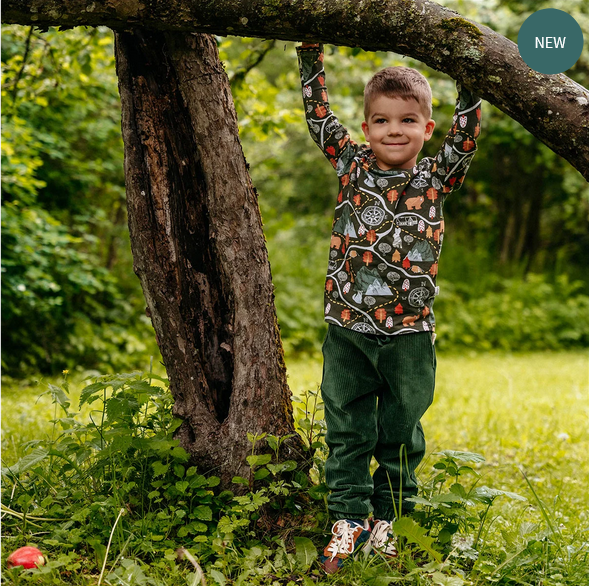 Longsleeve Map Shirt Green – Ma-ia Family