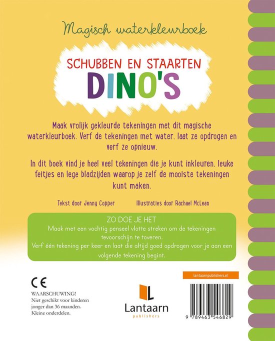 Magisch waterkleurboek - Dino's - Schubben en staarten