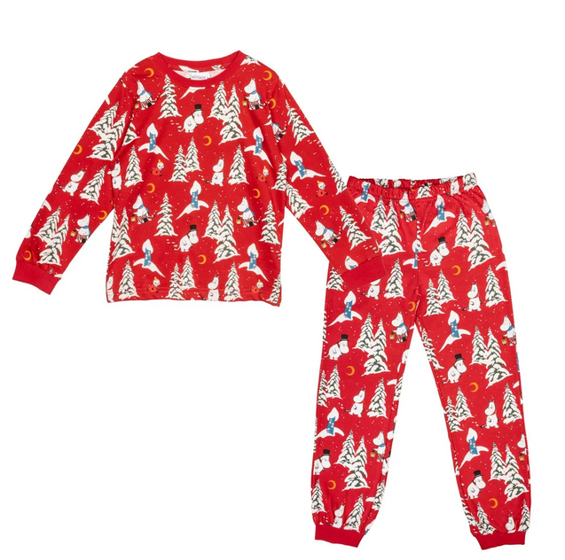 Winter Night Pyjamas Kids dark red (86 t/m 164) – Moomin