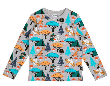 Longsleeve Mushrooms Shirt Grey melange – Moomin