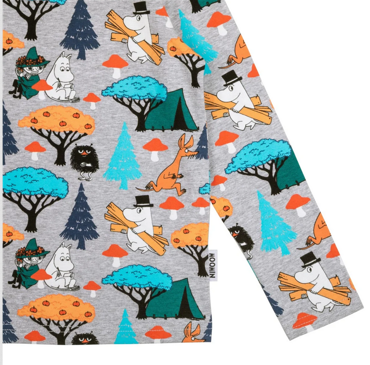 Longsleeve Mushrooms Shirt Grey melange – Moomin