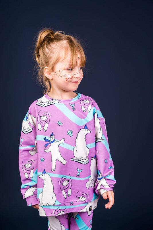 Trui / Sweatshirt Polar Bear Pink - Mullido