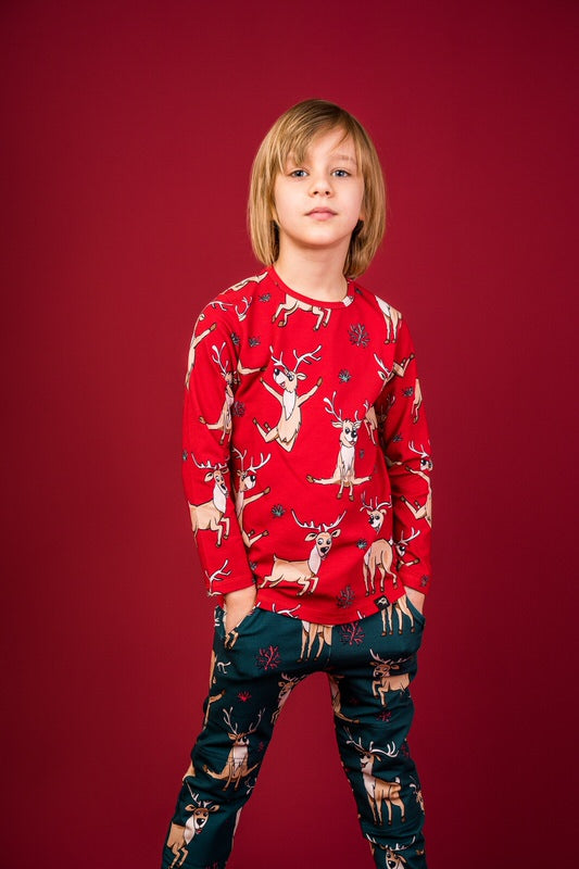 Longsleeve Reindeer Red - Mullido