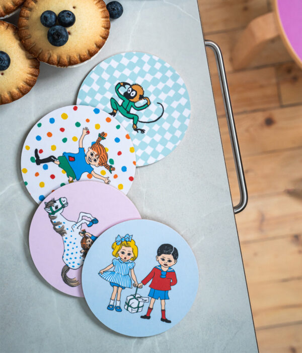 Pippi Langkous Coasters in a Tin - 4pcs – Muurla