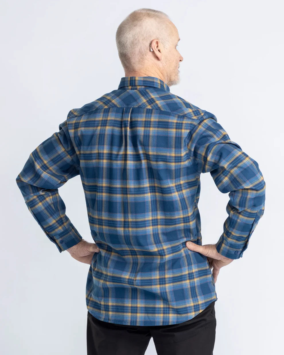 Abisko Hiking Flannel shirt - Men - D. Azur Blue - Pinewood