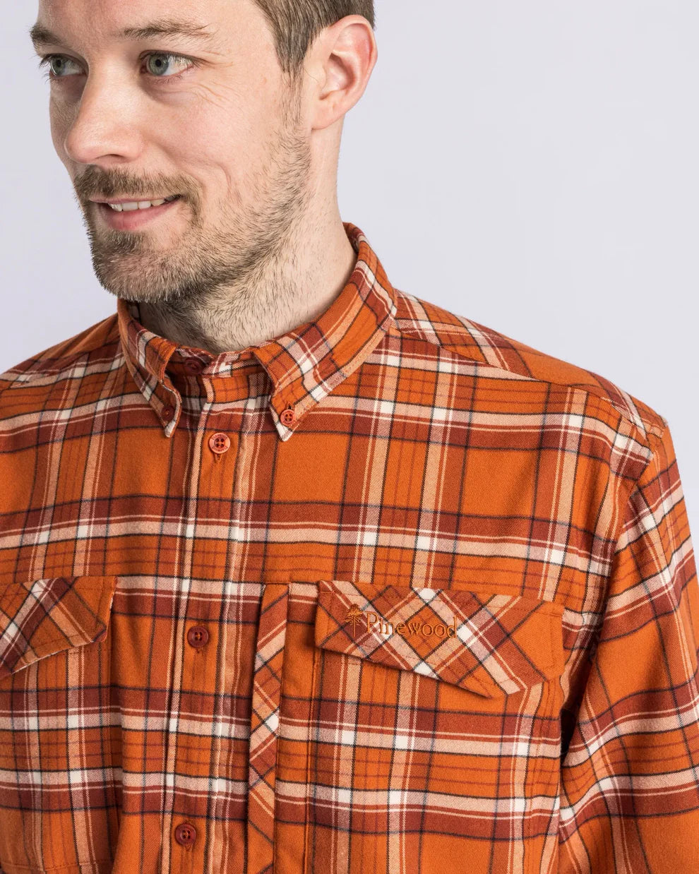 Abisko Hiking Flannel shirt - Men - Burned Orange - Pinewood