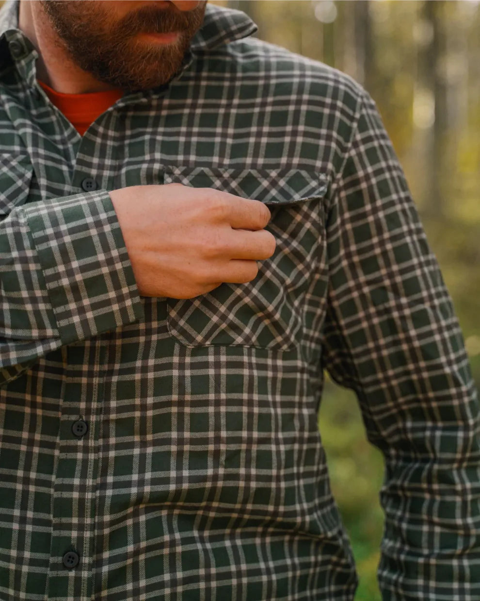Lappland Wool shirt - Men - Moss Green - Pinewood