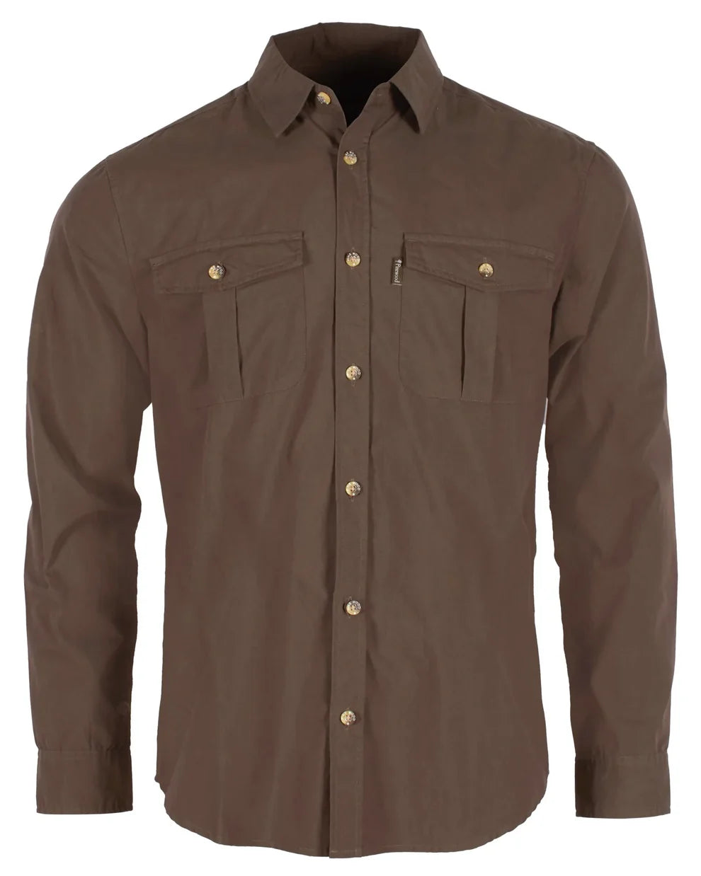 Safari L/S Shirt - Men - D. Olive - Pinewood