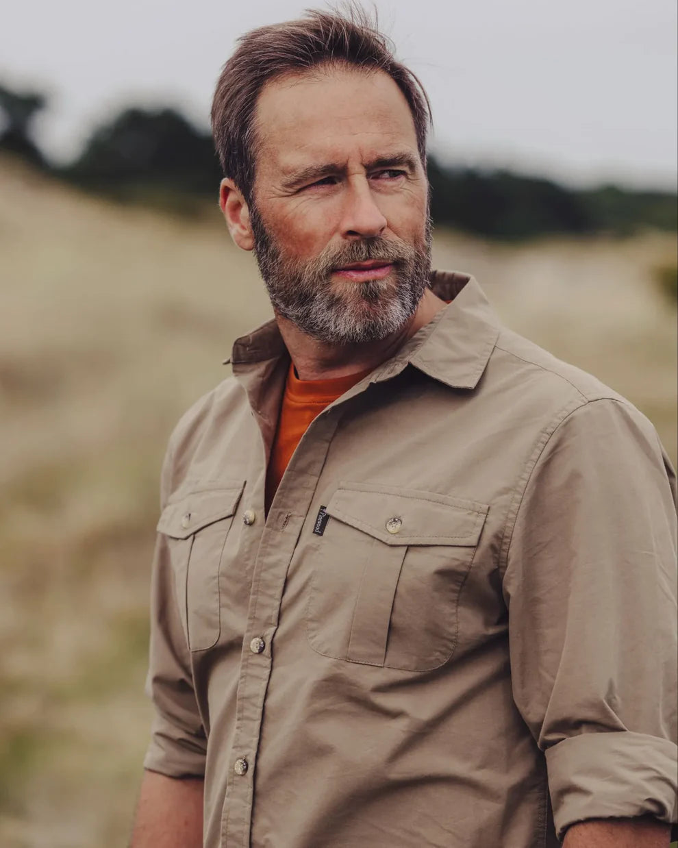 Safari L/S Shirt - Men - Sandstone - Pinewood