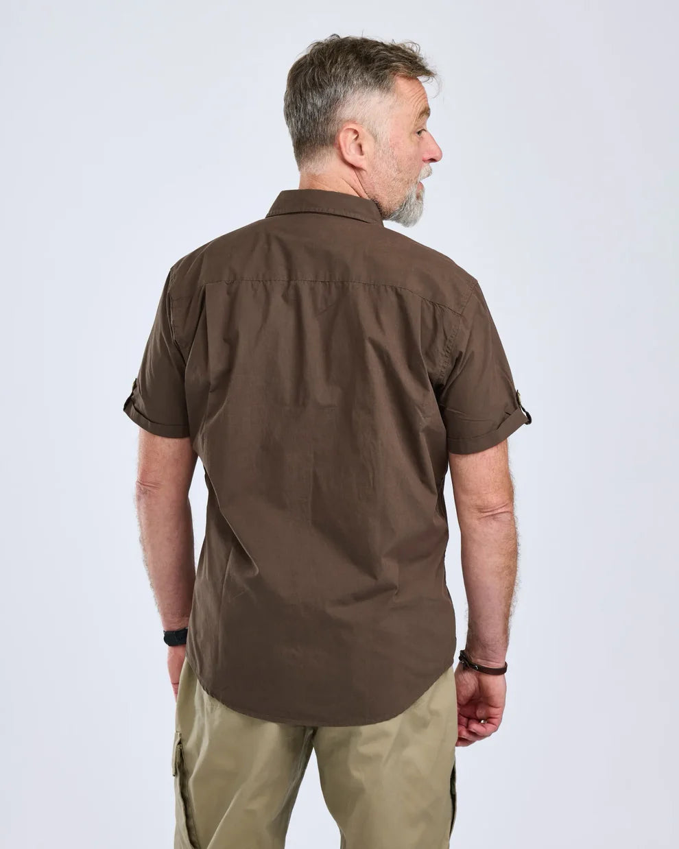 Safari S/S Shirt - Men - D. Olive - Pinewood