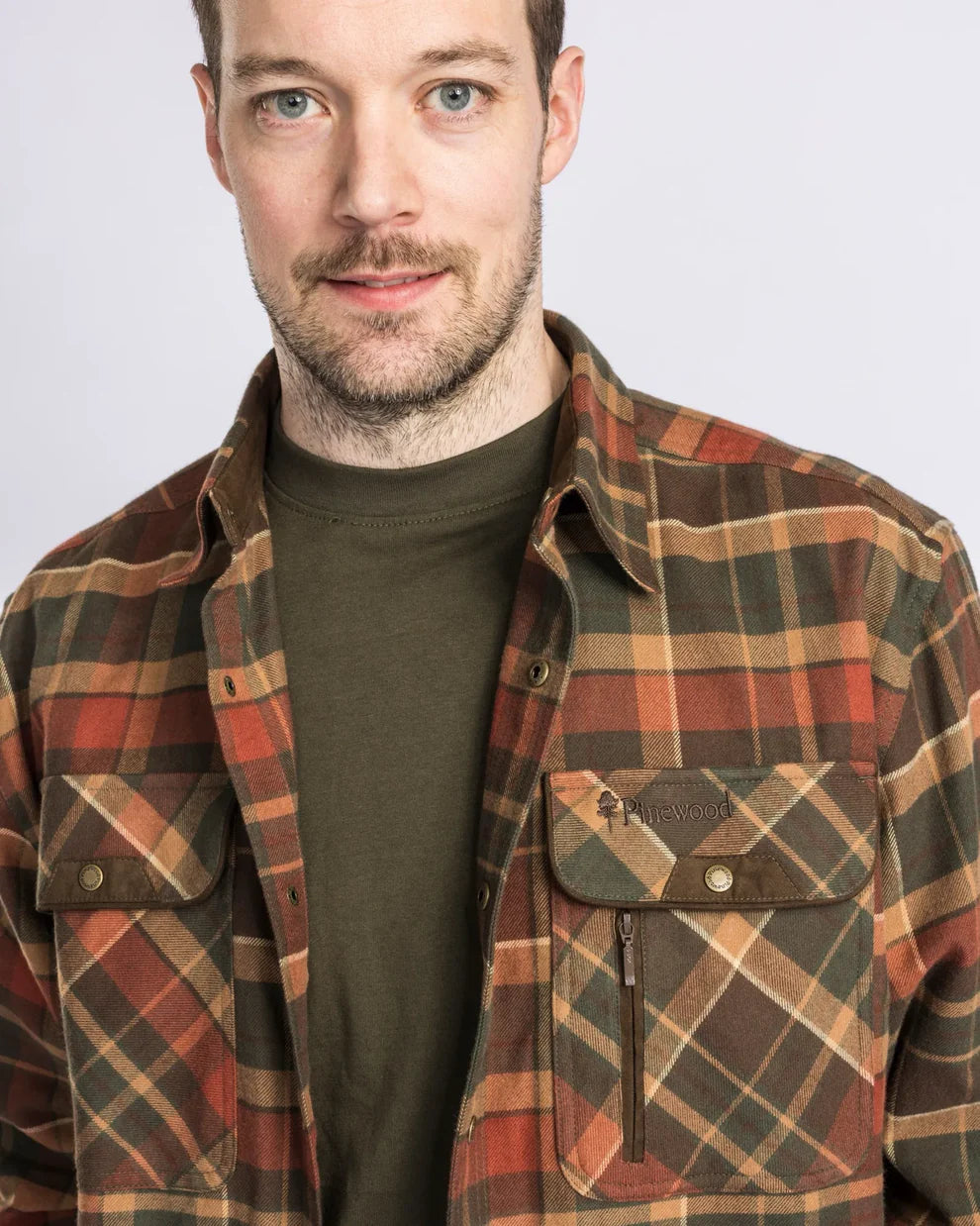 Prestwick Exclusive Shirt - Men - D. Green / Terracotta - Pinewood