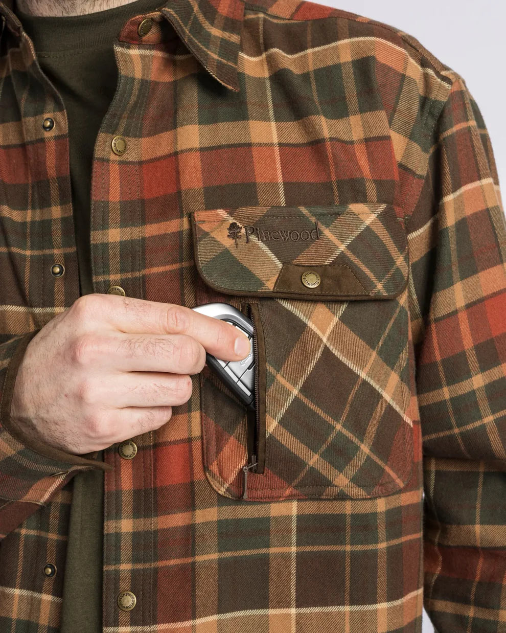 Prestwick Exclusive Shirt - Men - D. Green / Terracotta - Pinewood