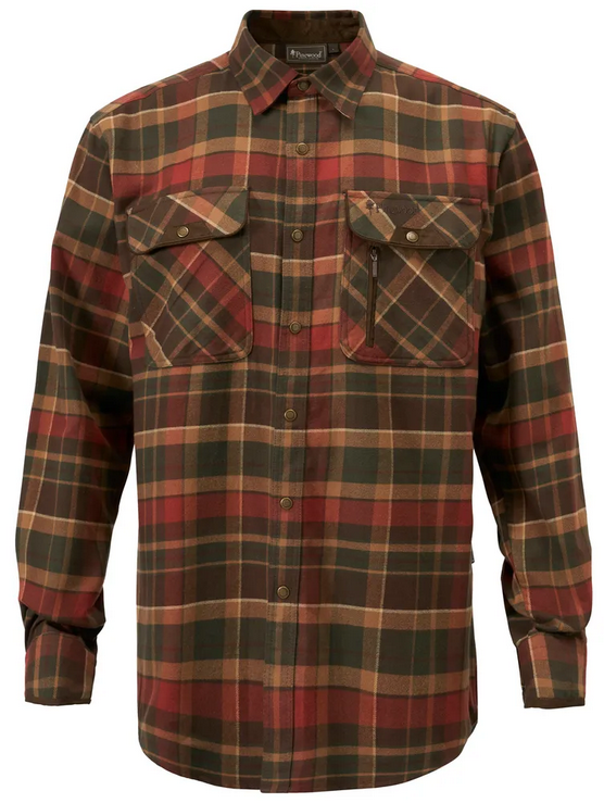 Prestwick Exclusive Shirt - Men - D. Green / Terracotta - Pinewood
