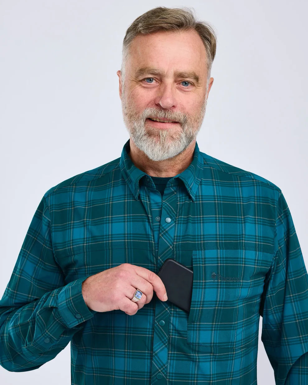 Abisko Trekking Shirt - Men - Teal Blue - Pinewood