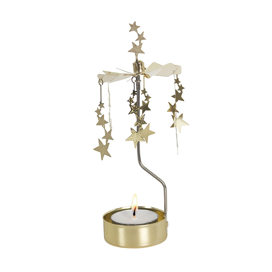 Rotary candle holder Night Sky Gold - Pluto Produkter