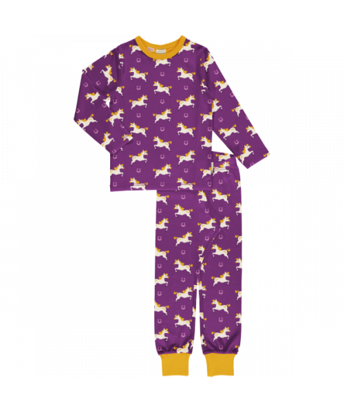 Kids Pyjama Set LS Horse - Maxomorra