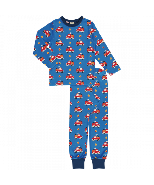 Kids Pyjama Set LS Fire Truck - Maxomorra