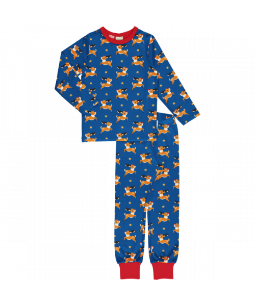 Kids Pyjama Set LS Reindeer - Maxomorra