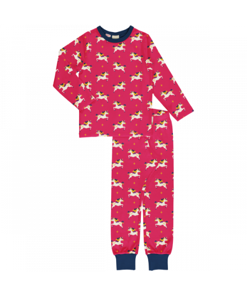 Kids Pyjama Set LS Unicorn - Maxomorra